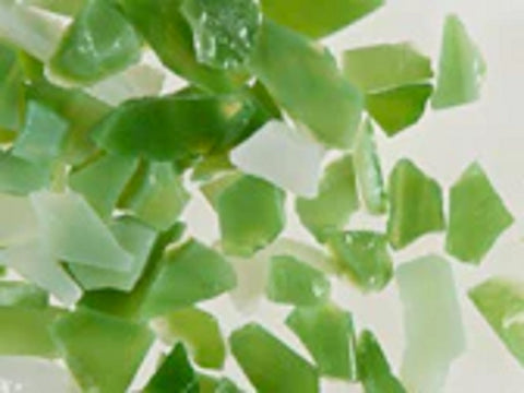 COE 96 - Oceanside Retired - Fern Green / White Dual Tone Opal Frit UF1111 - UF5111