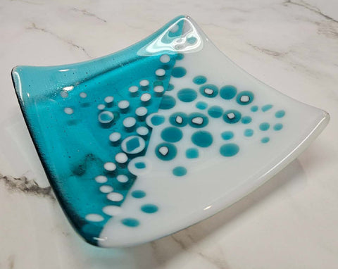 Fused Art Glass Sushi / Trinket Dish