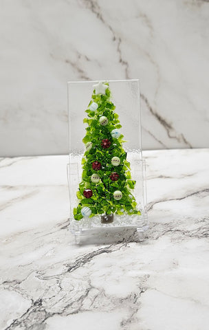 Handmade Fused Art Glass Christmas Tree - Includes stand