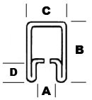 6 Feet (3 - 24 Inch Pieces) 3/8 Inch U Shaped Cascade Zinc Came