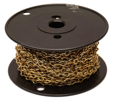 16 Gauge Jack Brass Chain - 50 Feet (Value Size)