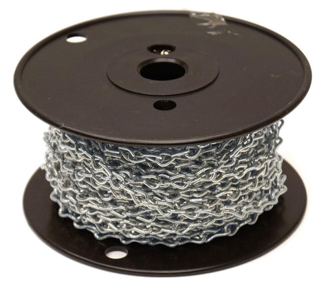 16 Gauge Jack Silver Tone Chain - 50 Feet (Value Size)