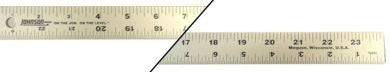 Aluminum Straight Edge Ruler 24 Inch Cork Back 1 Inch Wide