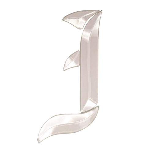 Letter J - Glass Alphabet Bevel Clusters