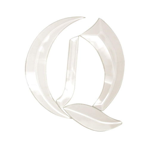 Letter Q - Glass Alphabet Bevel Clusters