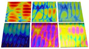 Dichromagic Austin Coe90 Tie Dye Freaky Dichroic Glass 6 Pc 4 X 4 Inch 7516