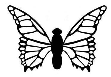 Fusible Glass Supplies - Medium Fire Black Decal - Butterfly III