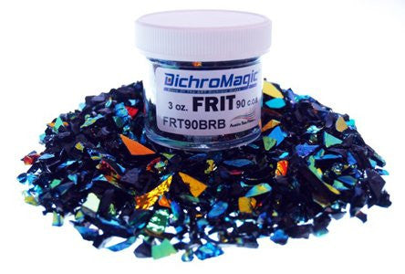 3 Oz Black Dichroic Glass Frit Rainbow Coe90 Fusible DF120