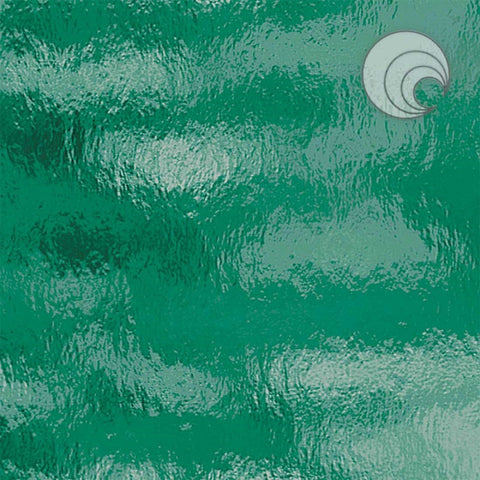 5232RR - Medium Teal Green Rough Rolled Glass 7.25 x 12 Hobby Sheet