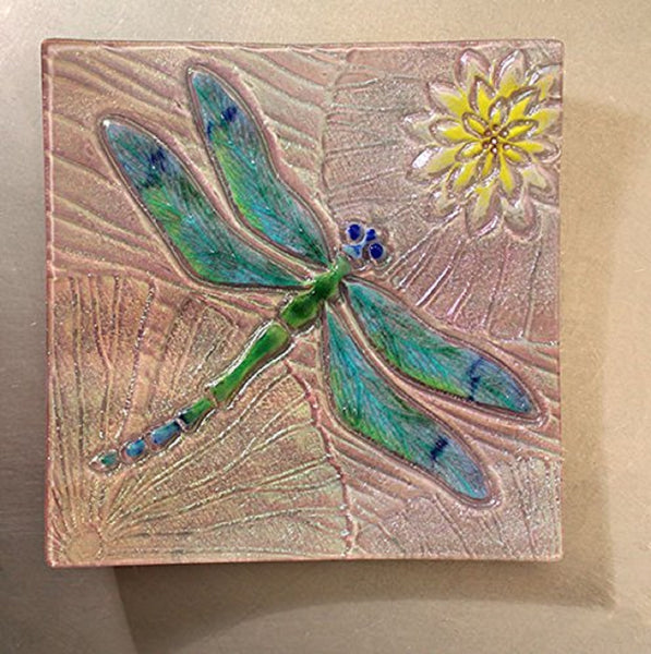 10 1/4 x 10 1/4 Inch Dragonfly Texture Tile Mold for Glass Slumping Kilnwork DT31