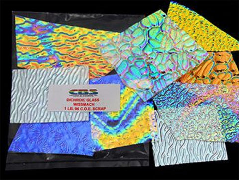 1 Pound Wissmach Standard Scrap Clear 96 CBS Dichroic Glass 74591