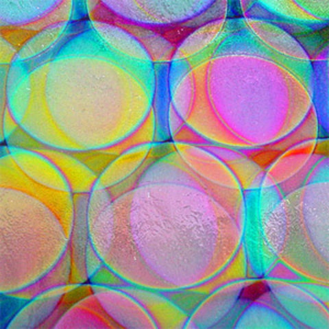 4 Inch Square Balloons Dichroic On Thin Black - 90 COE