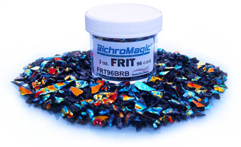 3 Oz Black Dichroic Glass Frit Rainbow Coe96 Fusible DF220