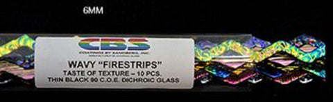 DWF210-CBS 96 Dichroic Wavy Firestrips Texture 6mm on Black