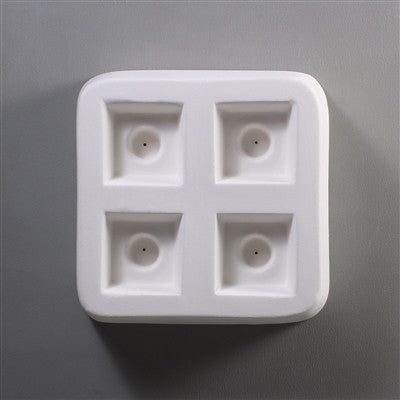 Four Square Knob Mold for Fusing Glass - LF52