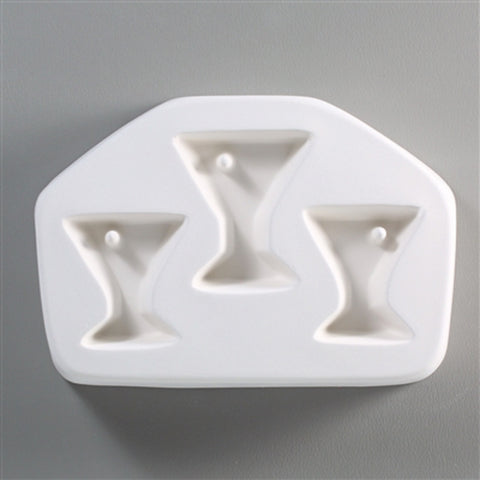 LF76 - Martini Glasses Trio Jewelry Casting Mold for Glass Fusing